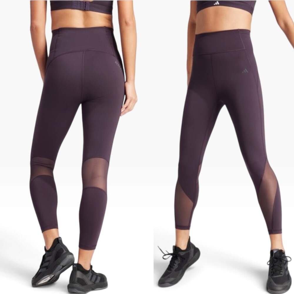 NWOT adidas Plum Purple Tailored HIIT Training 7/8 Length Leggings Size Small